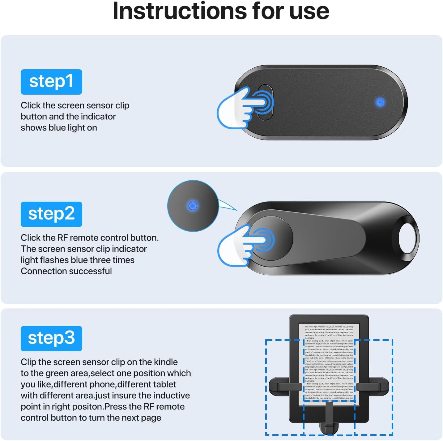 Thumbnail 5 de RF Remote Control Page Turner for Kindle Paperwhite — Page Turner