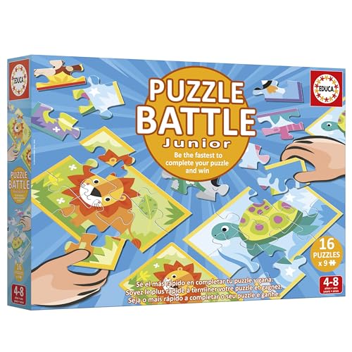 Detalle 2 de Educa - Puzzle Battle Animales 🐾 | Conviértete en el Ganador