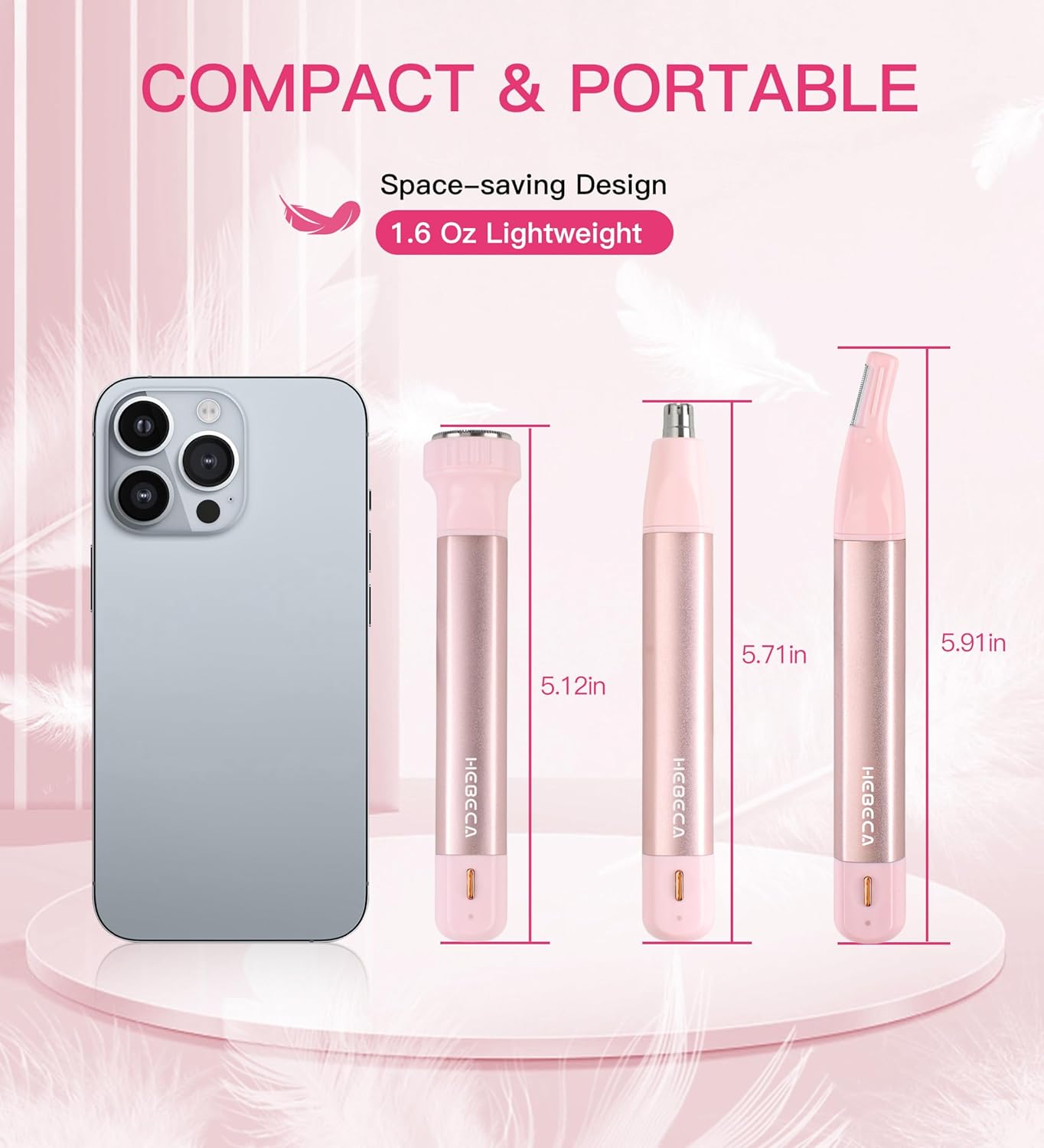 Thumbnail 6 de Hebeca 3-in-1 Nose & Facial Hair Trimmer for Women