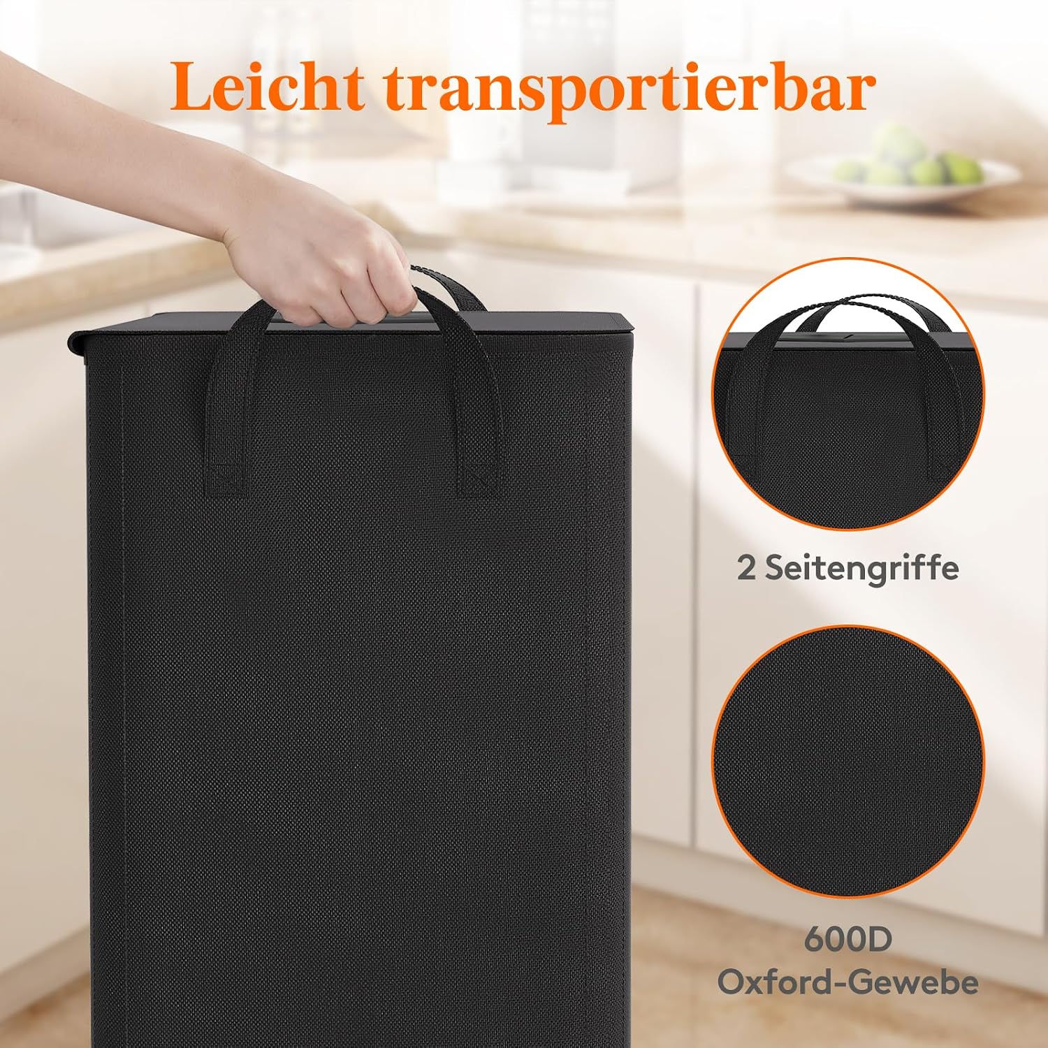 Detalle 2 de Lifewit 100L Pfandflaschen Sammelbehälter mit Deckel – robuste Aufbewahrung für Leergut
