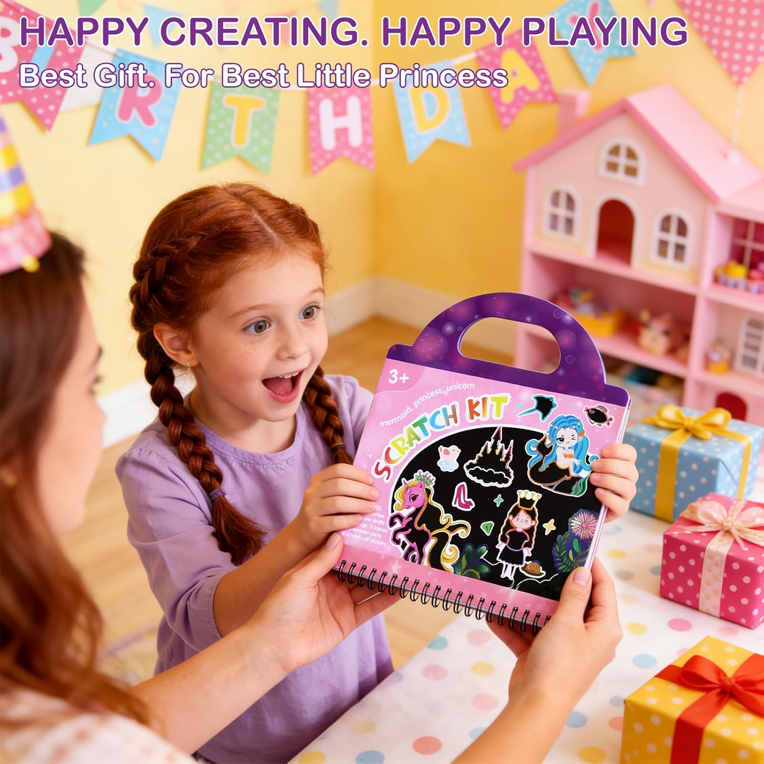 Thumbnail 6 de DICAO Scratch Art Gift Set for Girls Aged 5–10