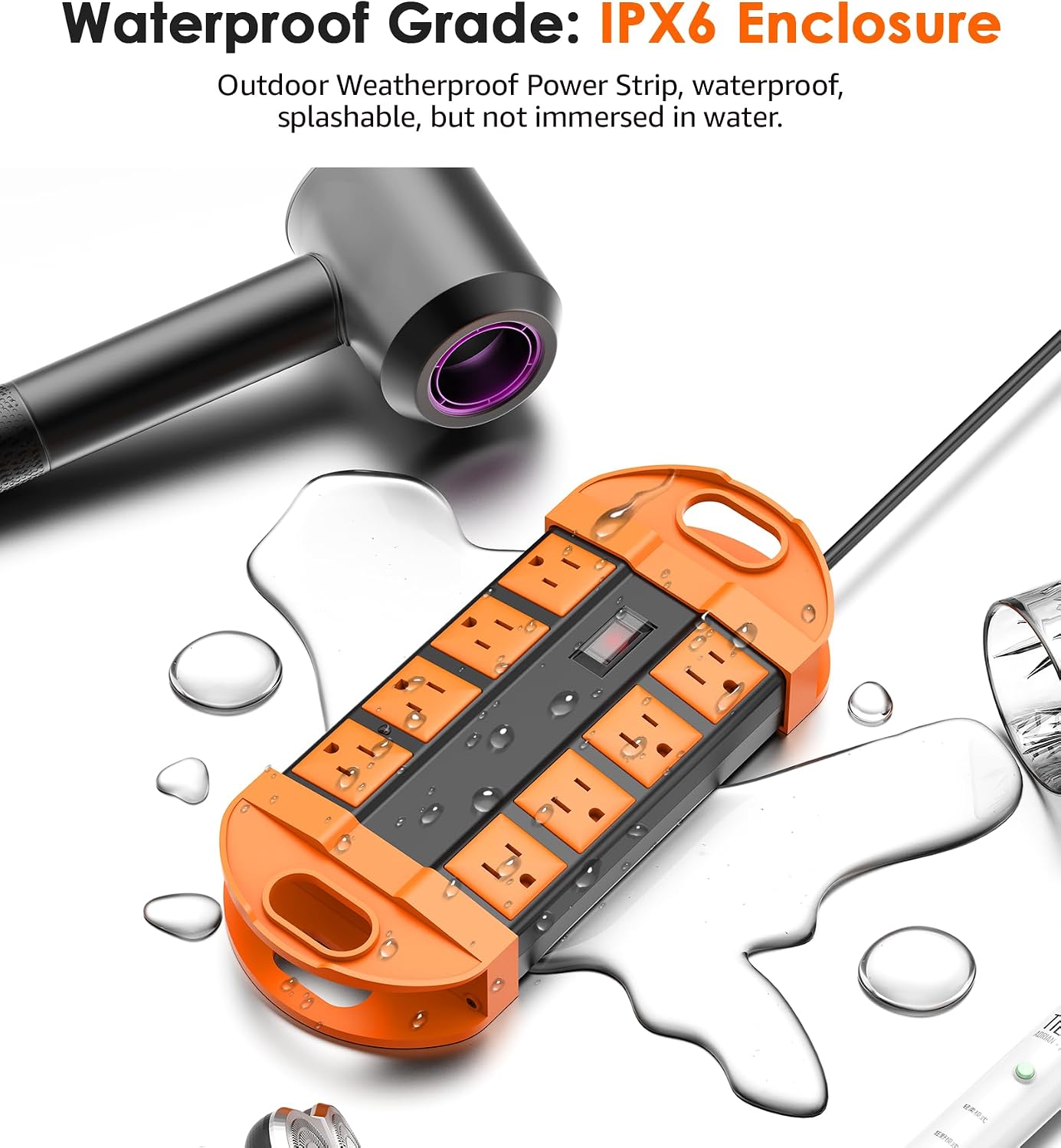 Detalle 2 de CCCEI Outdoor Power Strip, 15-Foot Cord