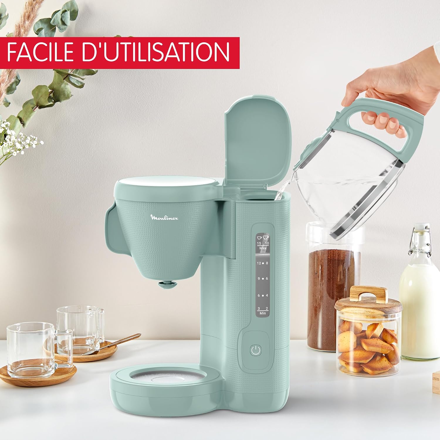 Detalle de Moulinex Morning FG2M1310 Cafetière 1,25 L