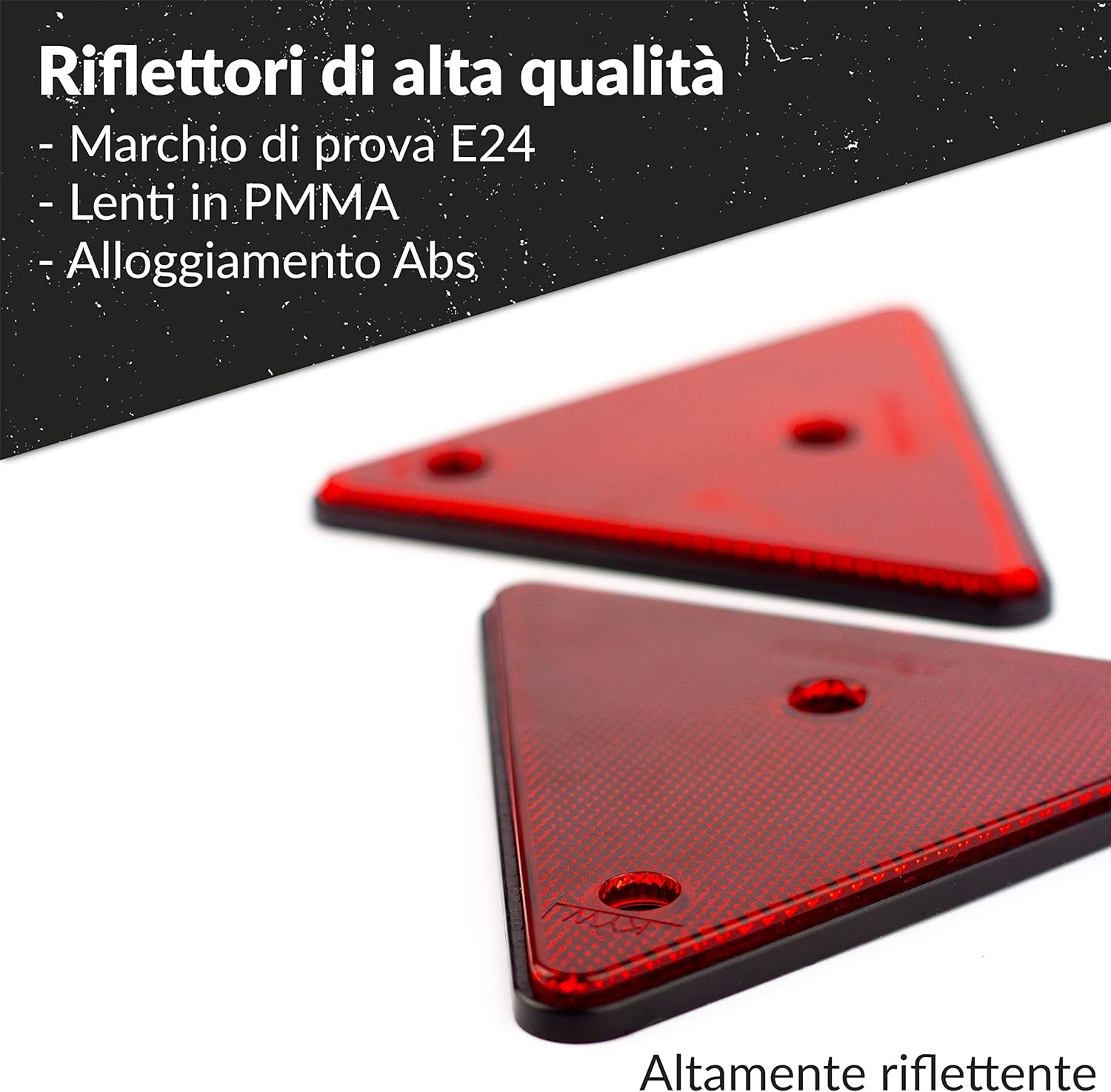 Detalle 2 de Upgrade4cars 2 Catadiottri Rimorchio 15 cm 🔺