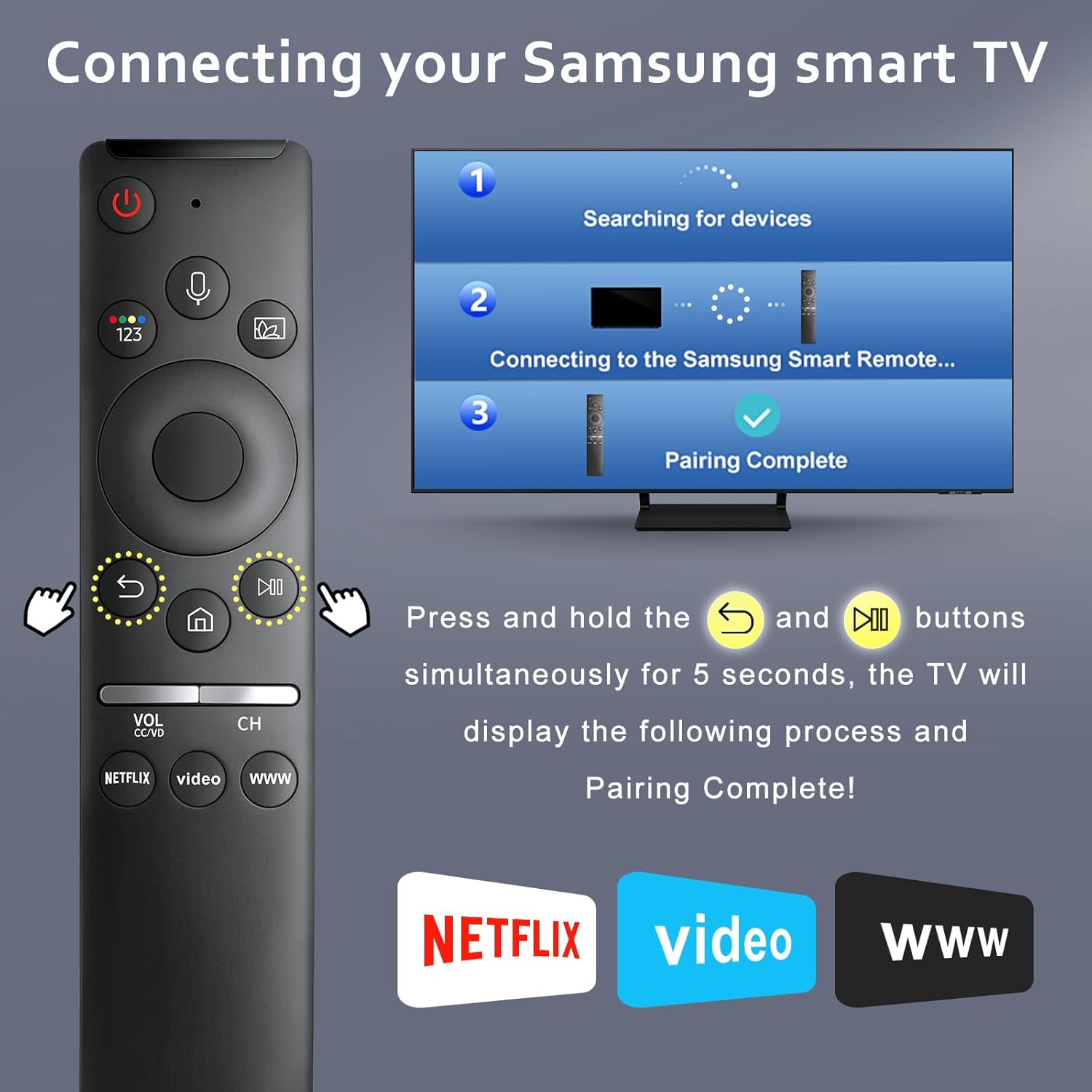 Thumbnail 3 de Voice Replacement for Samsung Smart TV Remote (Voice Function Compatible) – Not for Soundbar