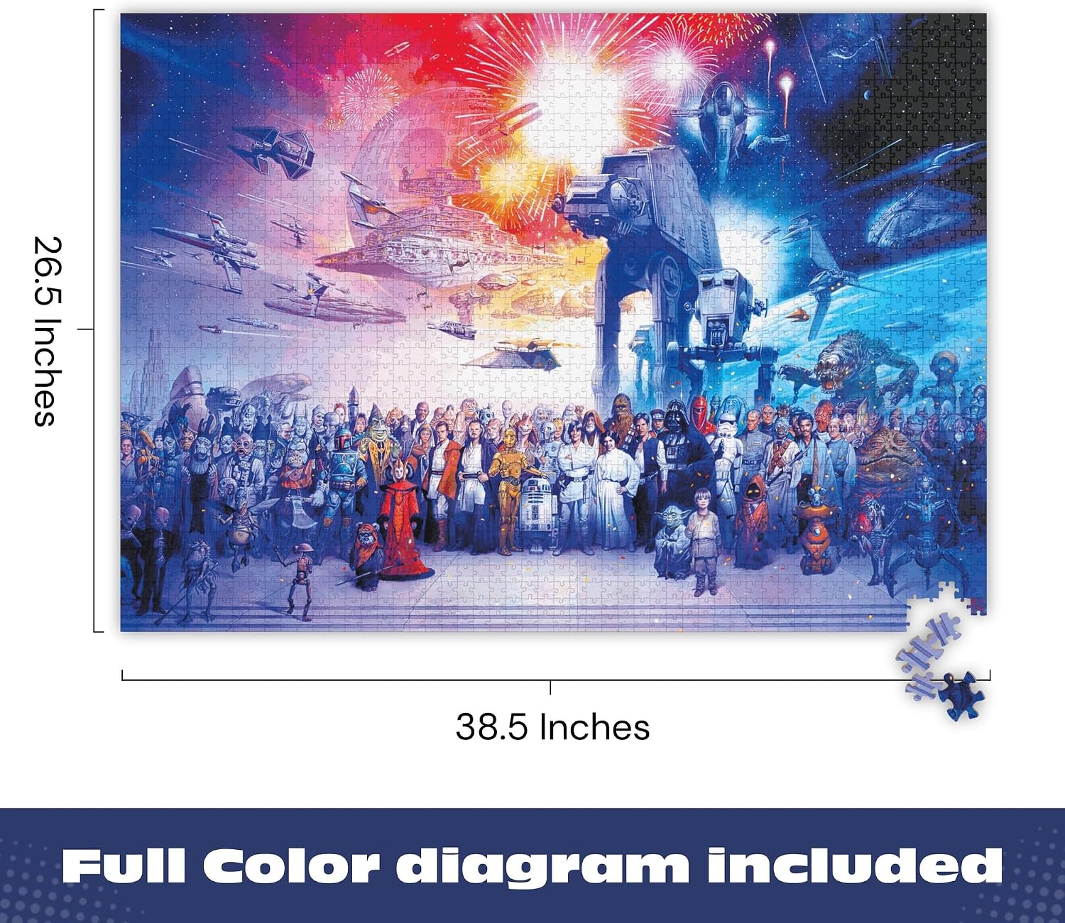 Detalle de Buffalo Games Star Wars: You Were The Chosen One – 2000 Piece Puzzle for Adults