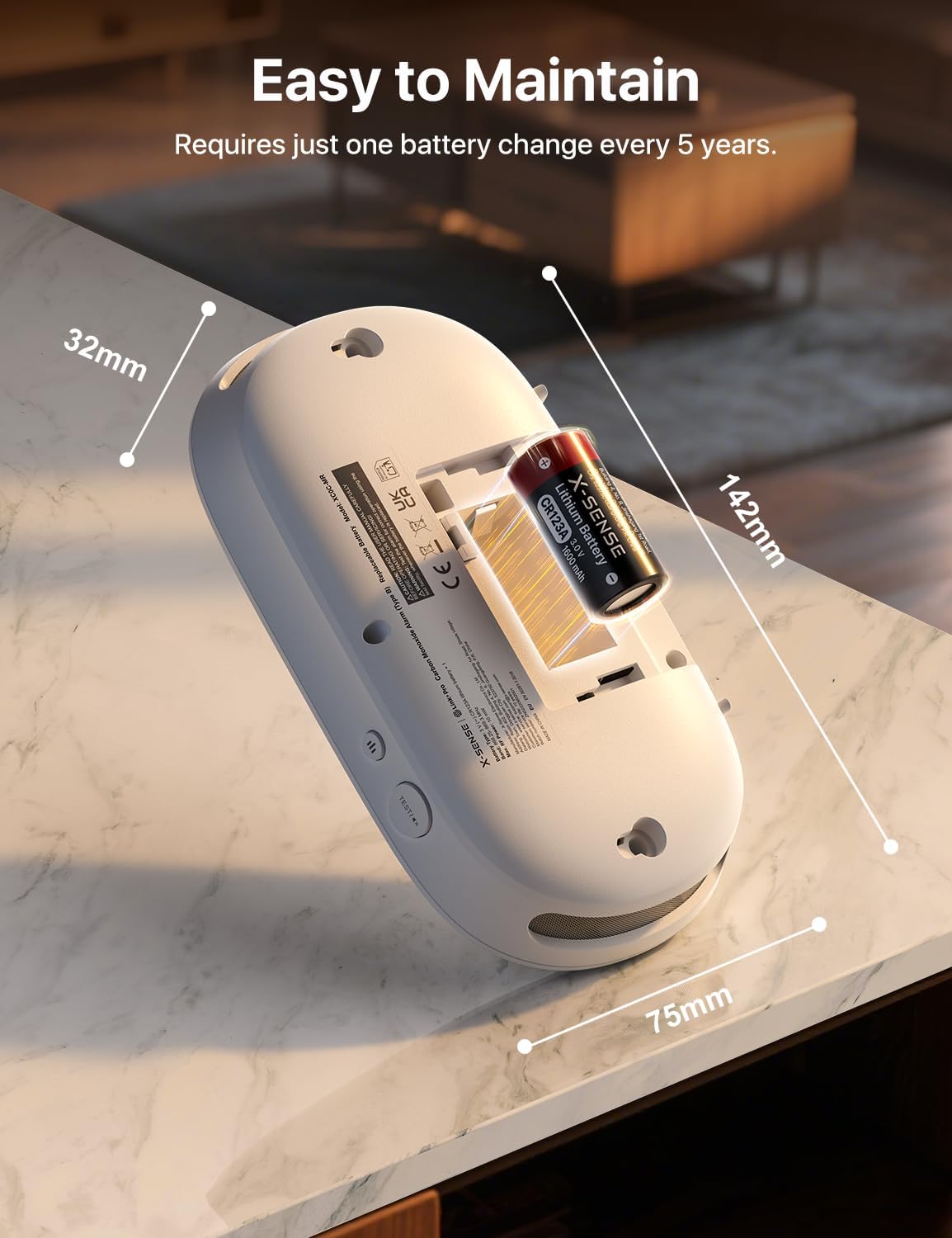 Thumbnail 5 de X-Sense XC0C-MR11 Carbon Monoxide Detector with SBS50 Base Station (app-enabled, digital display)