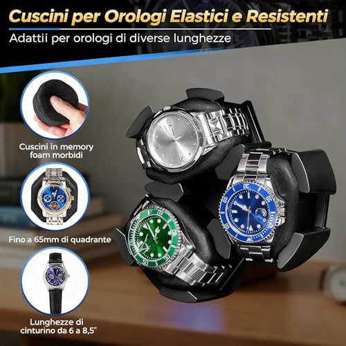 Detalle de ANWBROAD Avvolgitore per Orologi Automatici per 6 Orologi – silenzioso e stabile