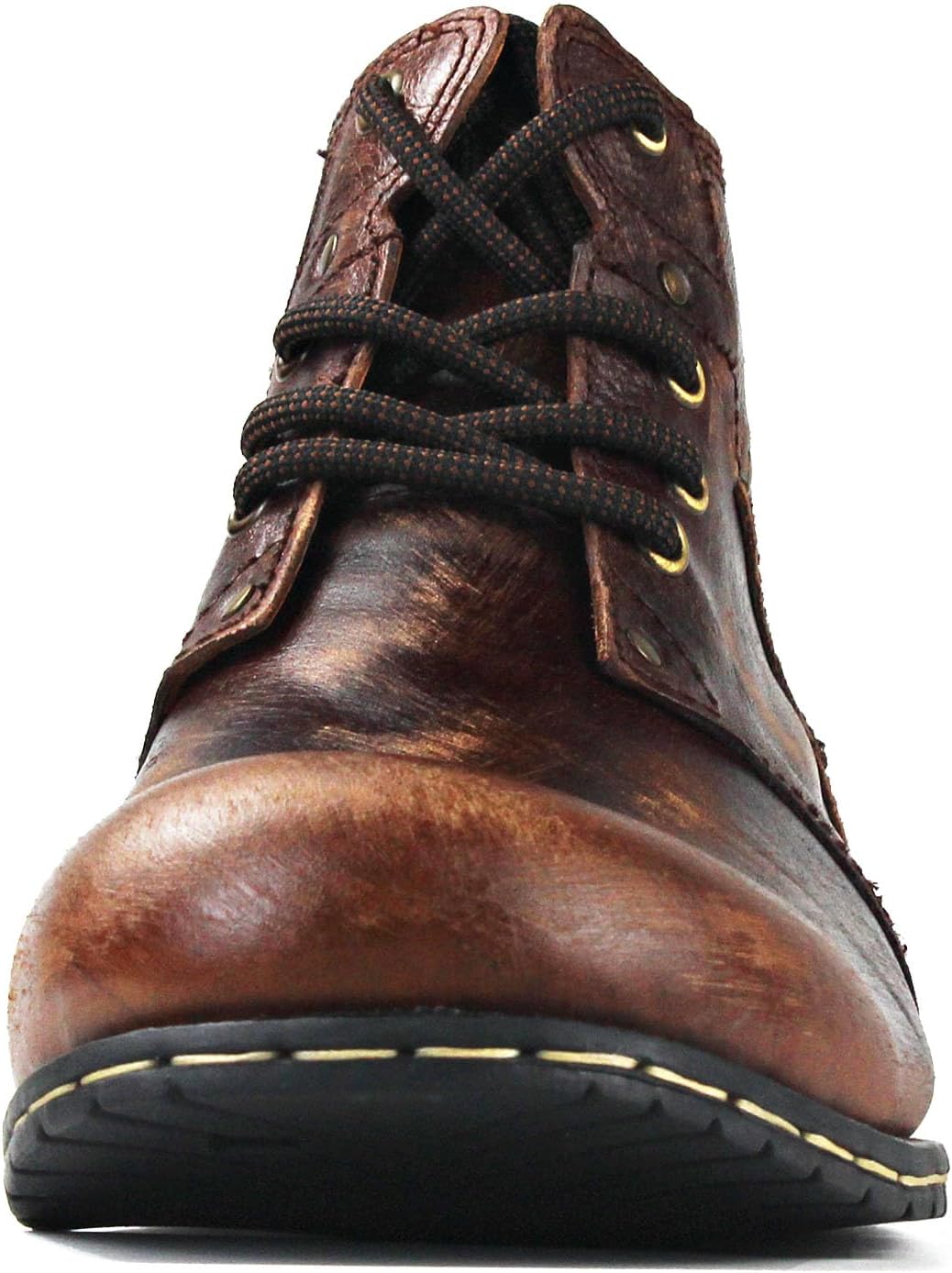 Thumbnail 5 de COWSDELLA Vintage Distressed Braun Chukka-Stiefel für Männer – Lederstiefeletten mit robuster Gummisohle