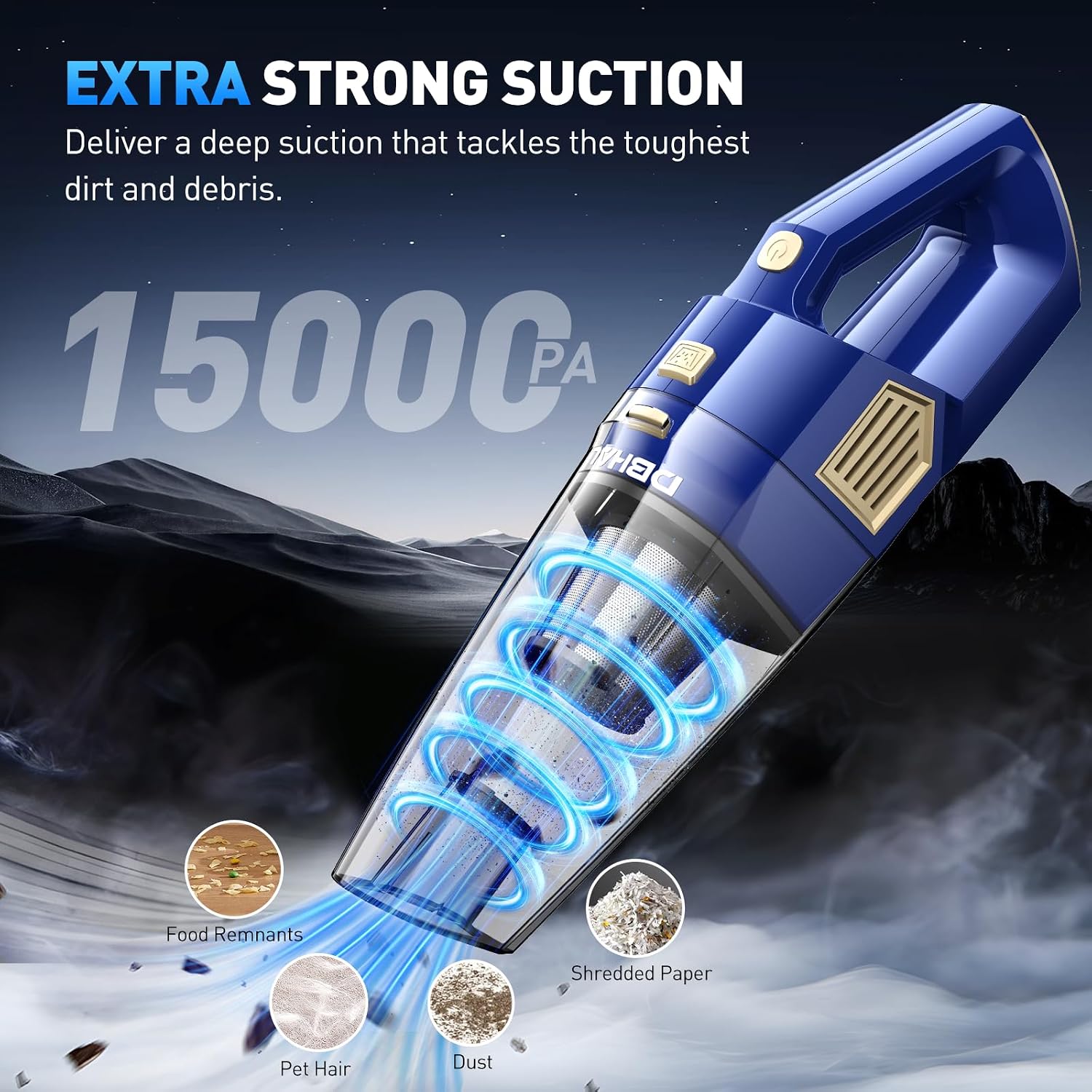 Detalle 2 de DBHAL Handheld Vacuum 15000PA 🧹