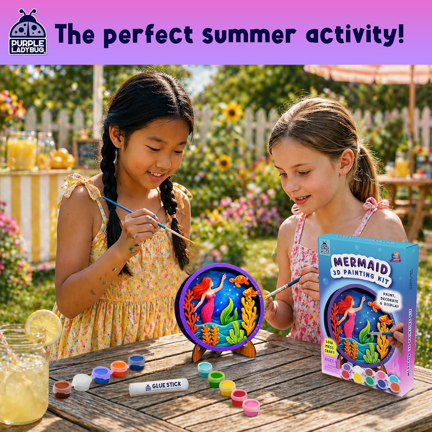 Detalle de Mermaid 3D Kids Painting Set – Paint Your Own 3D Mermaid Craft Kit