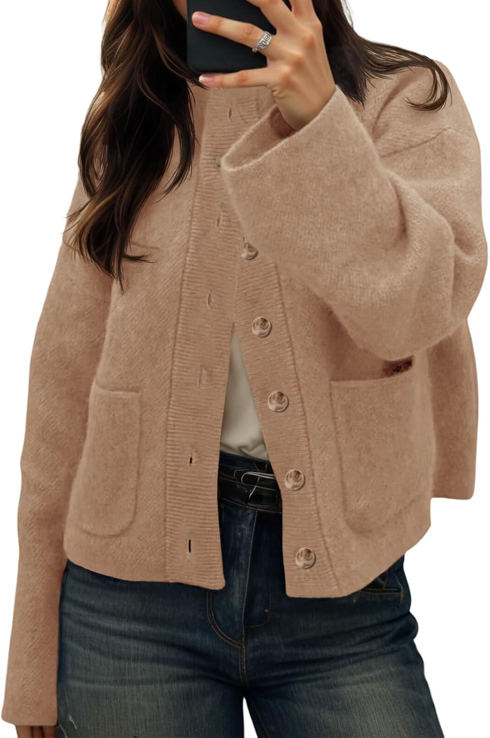 Thumbnail 4 de Cicy Bell Chunky Knit Cardigan Sweater with Pockets