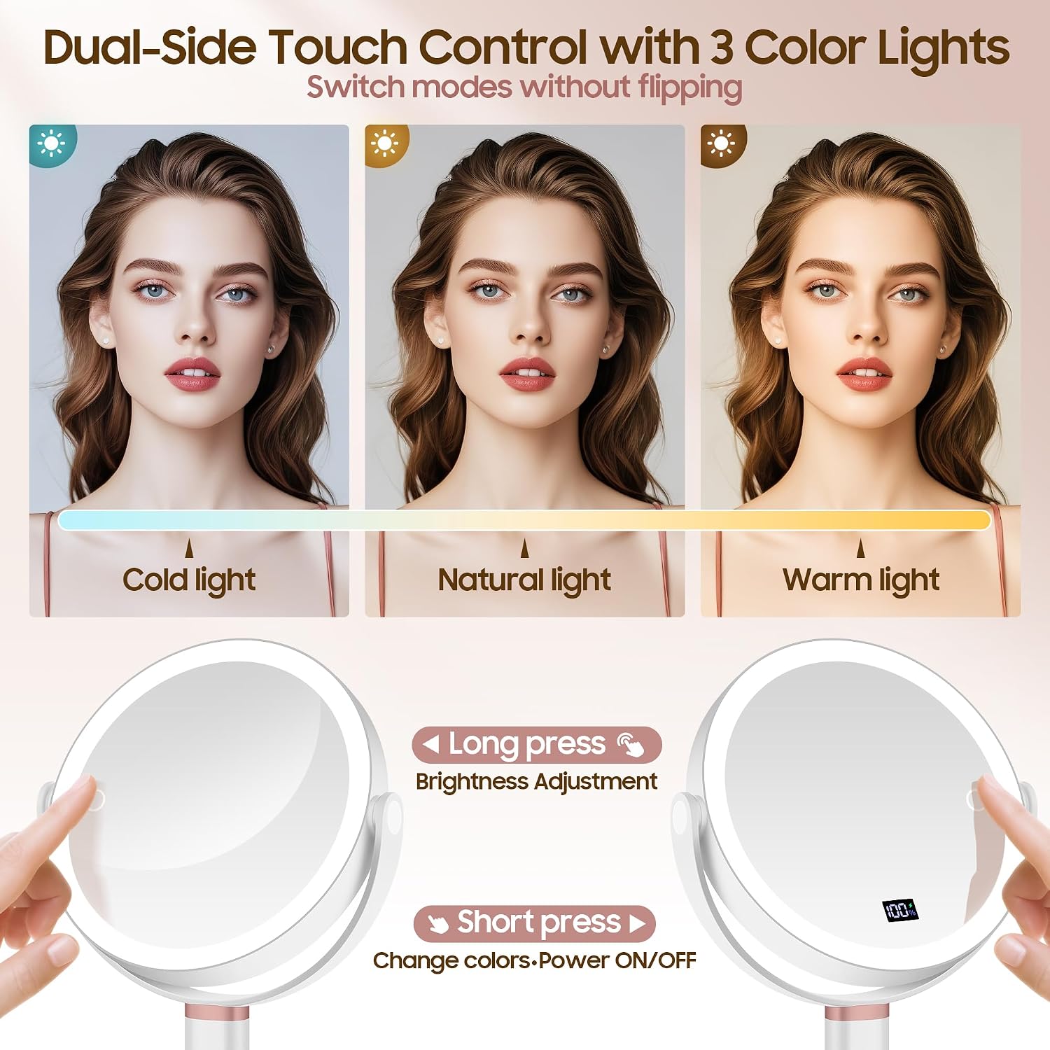 Detalle de GOMIPURU Makeup Magnifying Mirror 30X/1X