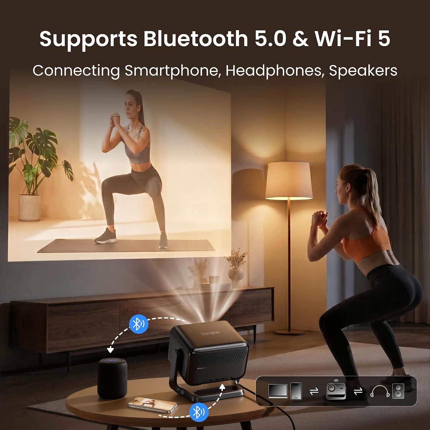 Detalle de Dangbei N3 Max 1080p Projector with 4K Decoding and VIDAA OS