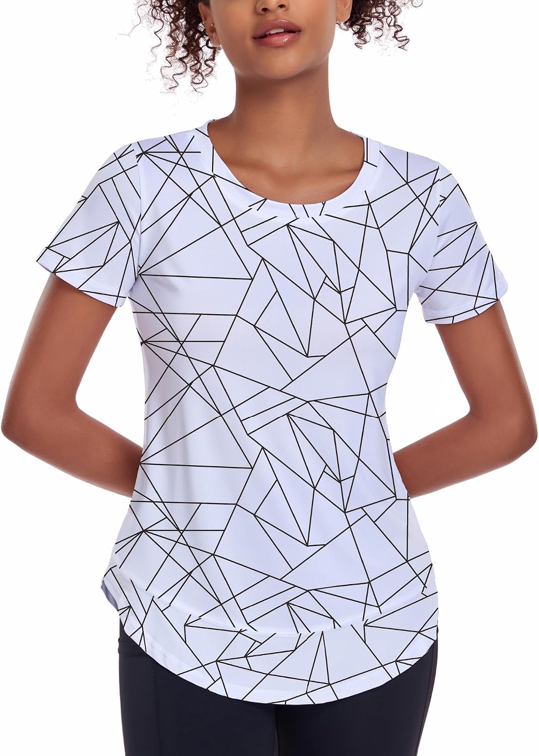 Thumbnail 4 de Deaviya Sport T-Shirt für Damen – Kurzarm-Workout-Top mit Rundhalsausschnitt für Yoga, Laufen & Fitness