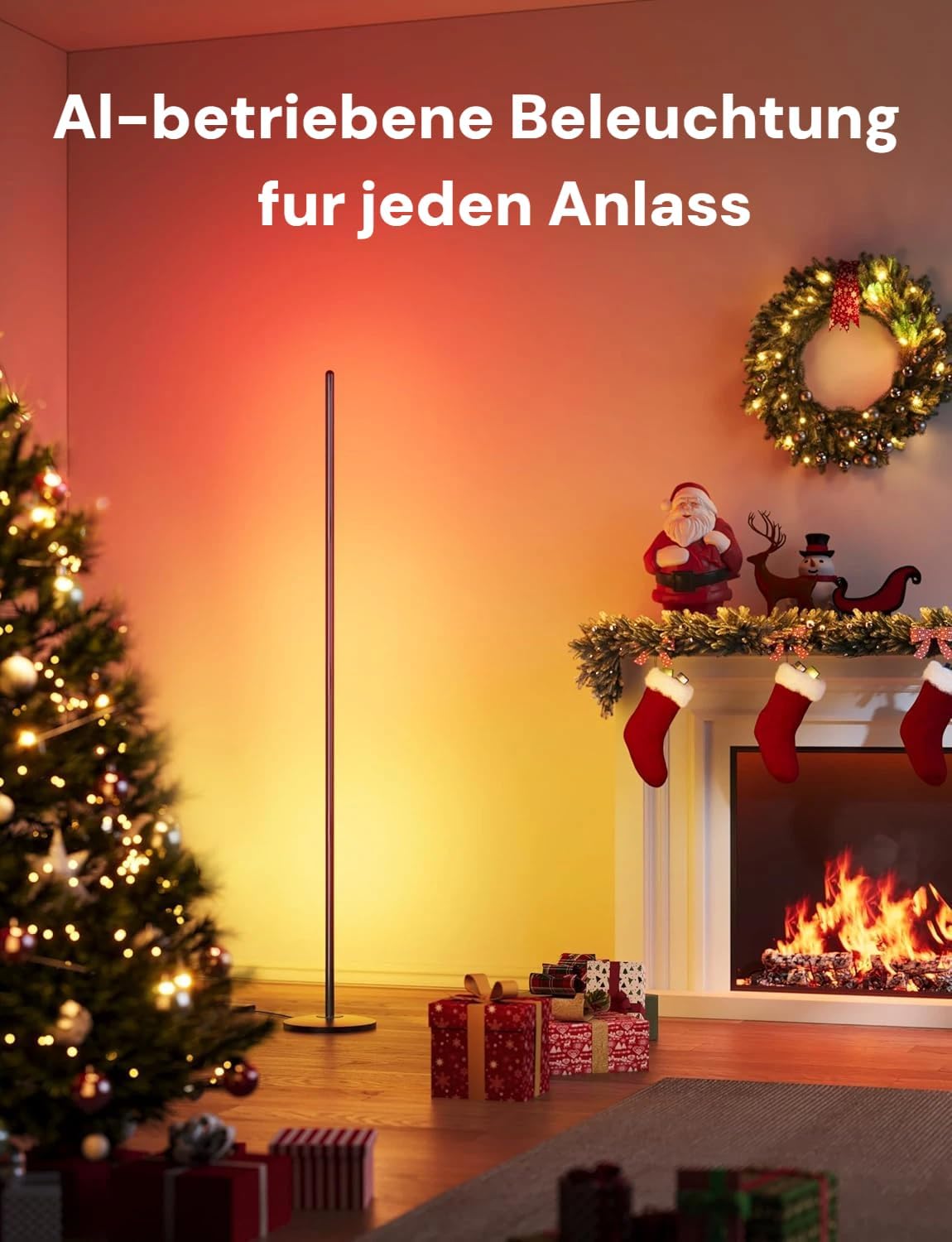 Thumbnail 6 de Govee RGBICW LED Stehlampe Wohnzimmer 2er-Set (WiFi, dimmbar, Alexa & Matter) – Schwarz