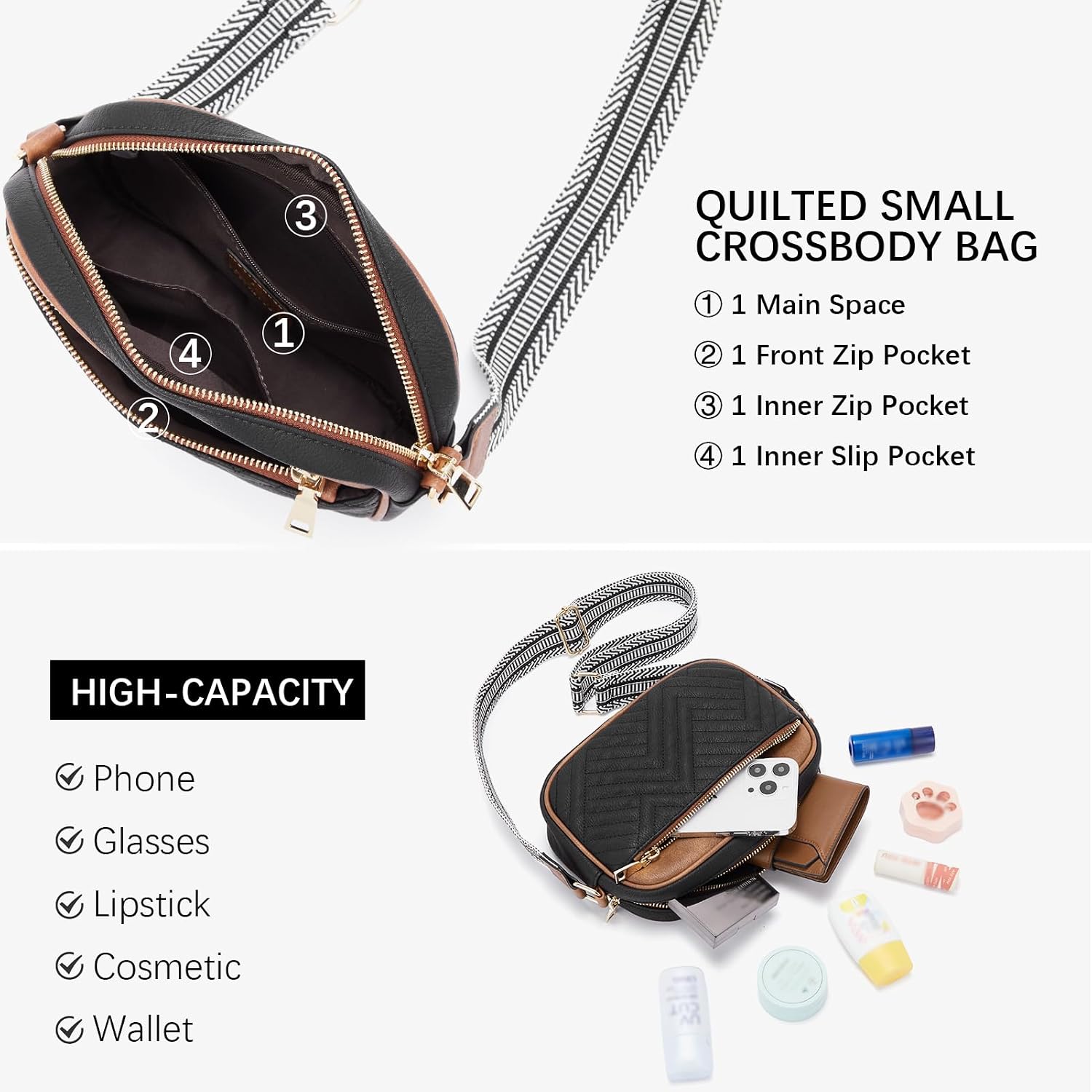 Thumbnail 4 de BOSTANTEN Quilted Crossbody Bag