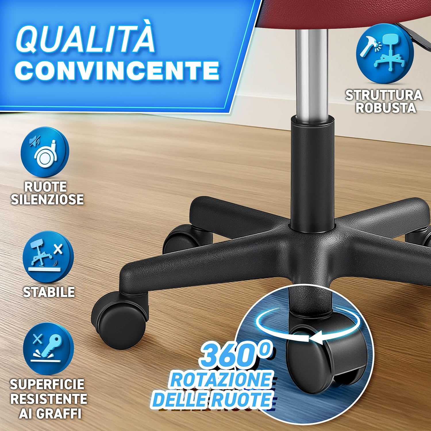 Thumbnail 2 de TRESKO sgabello girevole 10 cm imbottitura
