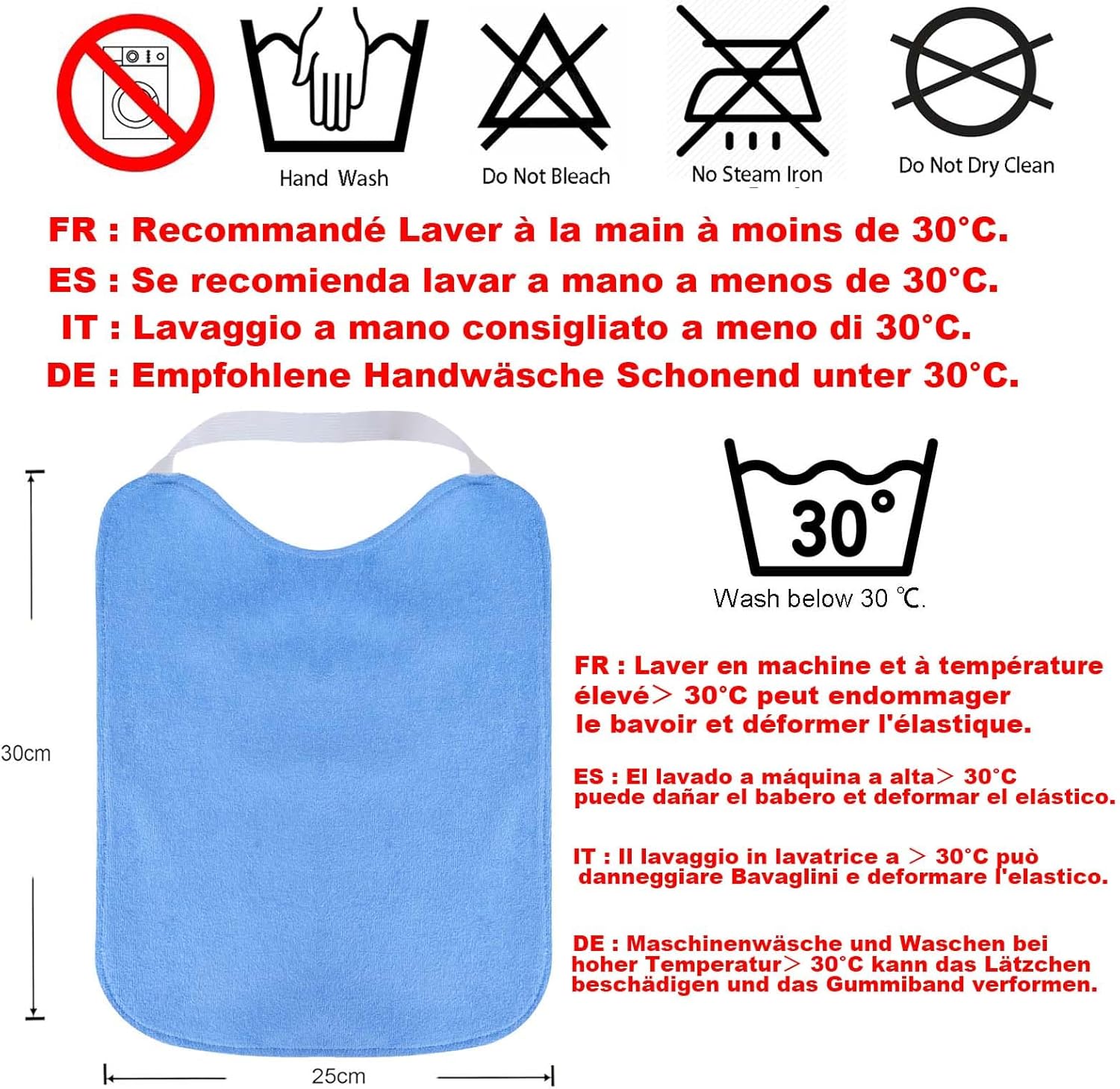 Thumbnail 5 de SLOSH lot de 5 bavoirs imperméables bébé (0-3 ans) à fermeture élastique