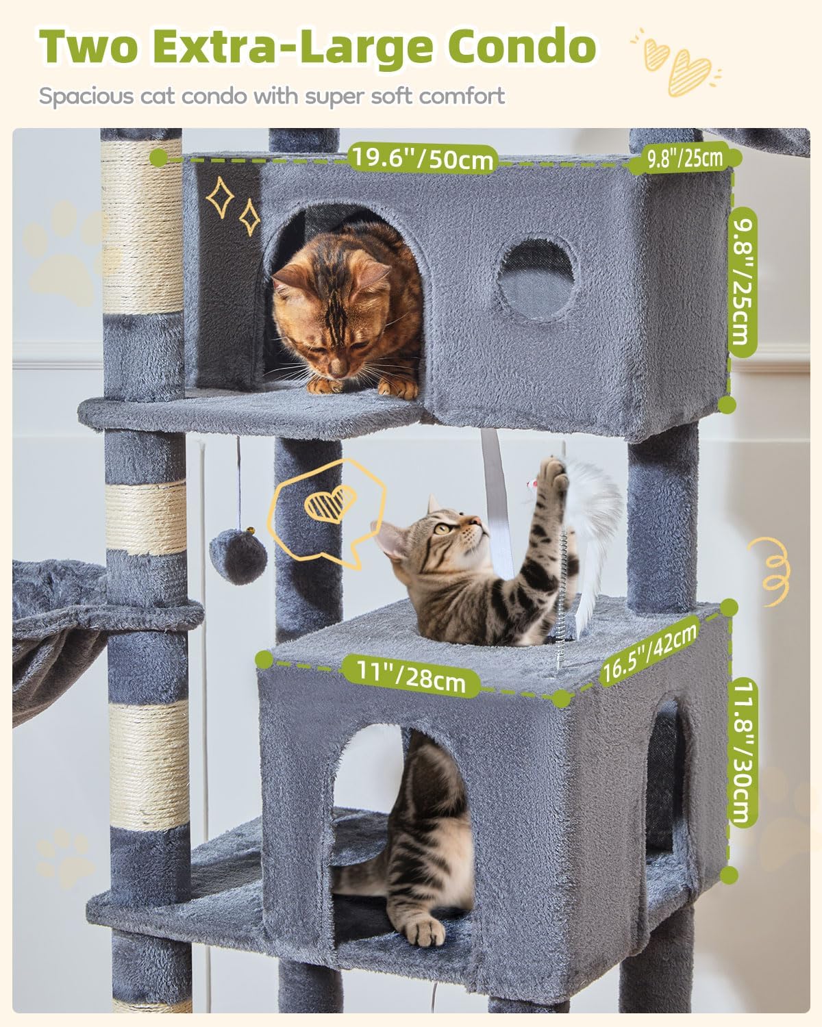 Detalle de Taoqimiao Cat Tree 193cm for big cats