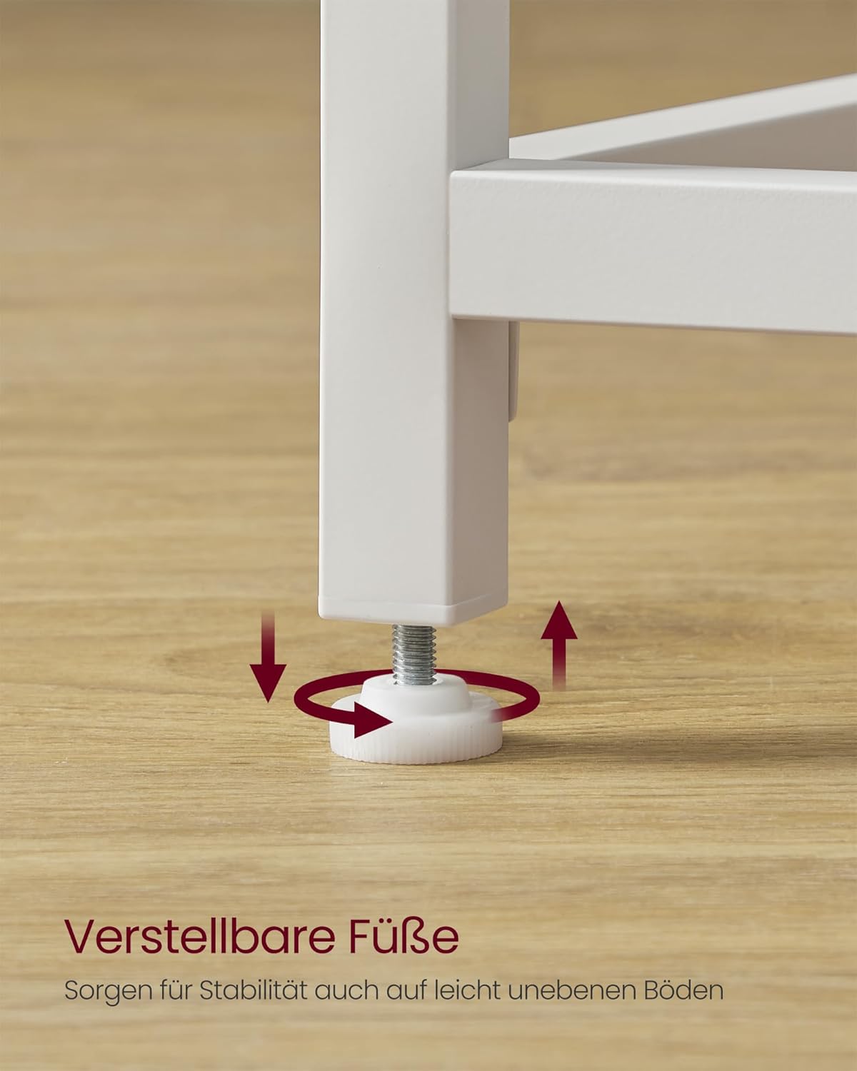 Thumbnail 5 de VASAGLE Computertisch LWD041W44V1, 100 x 50 x 76 cm (ahornweiß/wolkenweiß) – für Arbeitszimmer & Zuhause