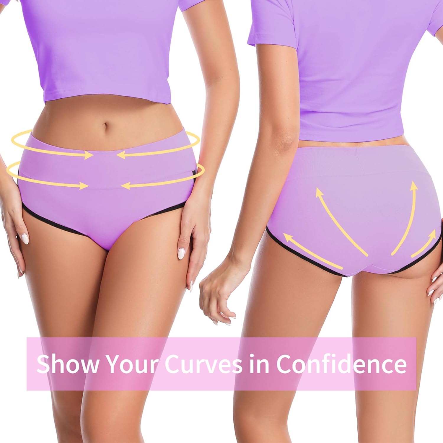 Thumbnail 5 de CAILECOTTON 5-Pack Cotton High-Waisted Briefs (Soft, Breathable, No-Show Feel)