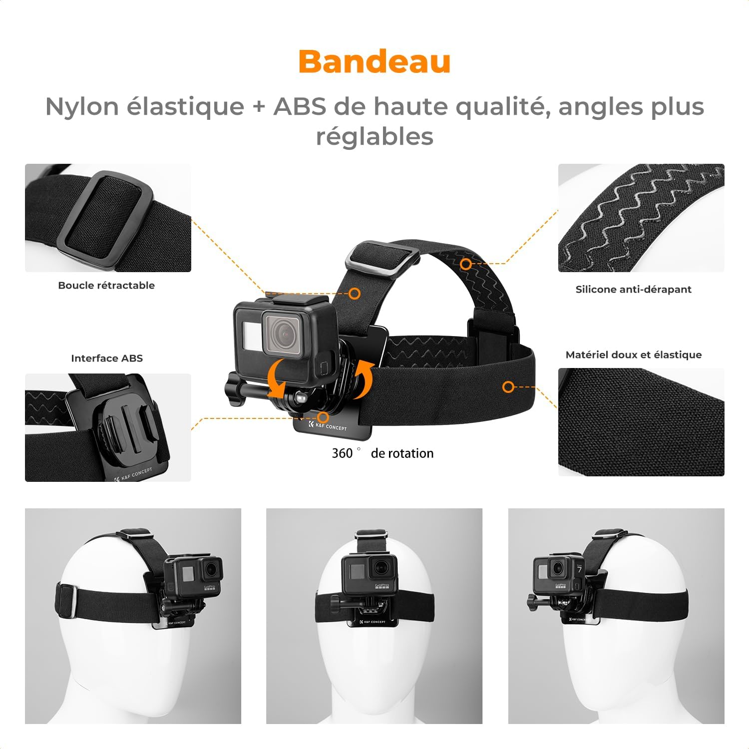 Thumbnail 2 de K&F CONCEPT Harnais poitrine 65-102mm 📷