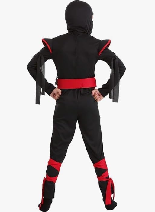Detalle de California Costumes Kids Stealth Ninja Costume, Child Size S (6-8)