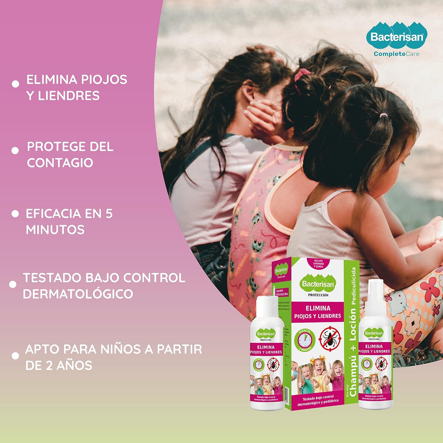 Thumbnail 5 de Bacterisan Pack Pediculicida 🧴 Champú y Loción contra piojos