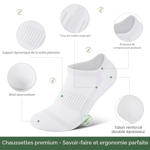 Thumbnail 6 de Cirorld Chaussettes Sport en Bambou/Coton Mixte - 6 Paires, Tailles 39-42 & 43-46