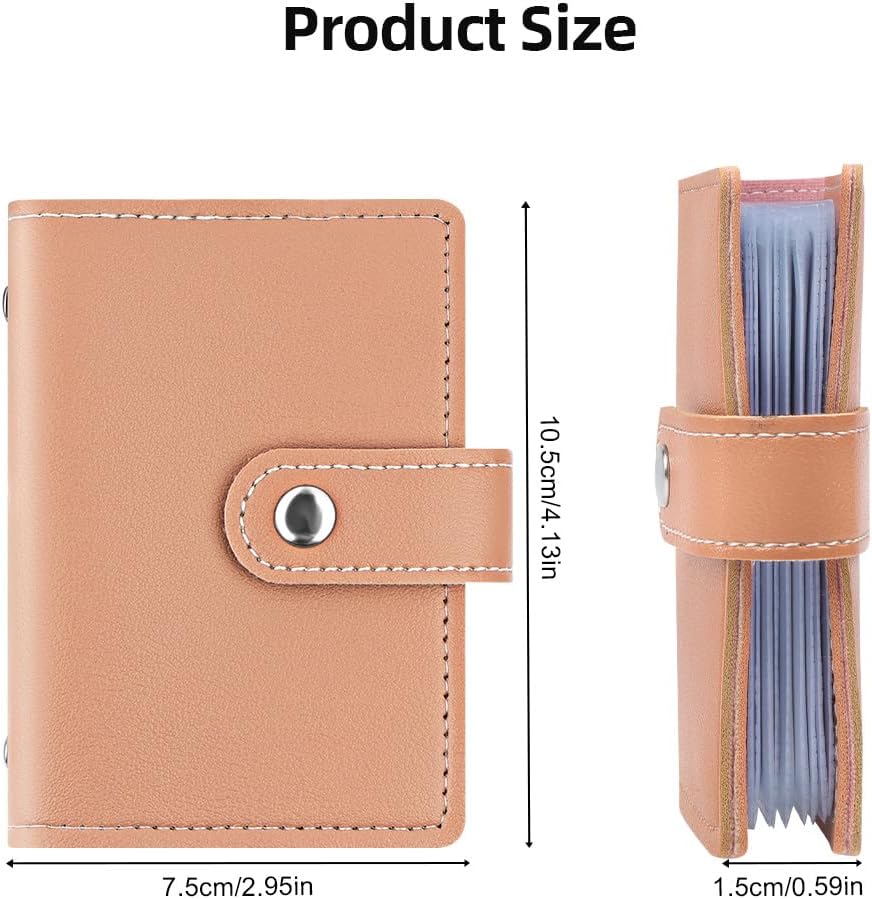 Detalle de OSDUE Porta Carte di Credito in Pelle PU con protezione RFID/NFC – 26 scomparti, Rosa