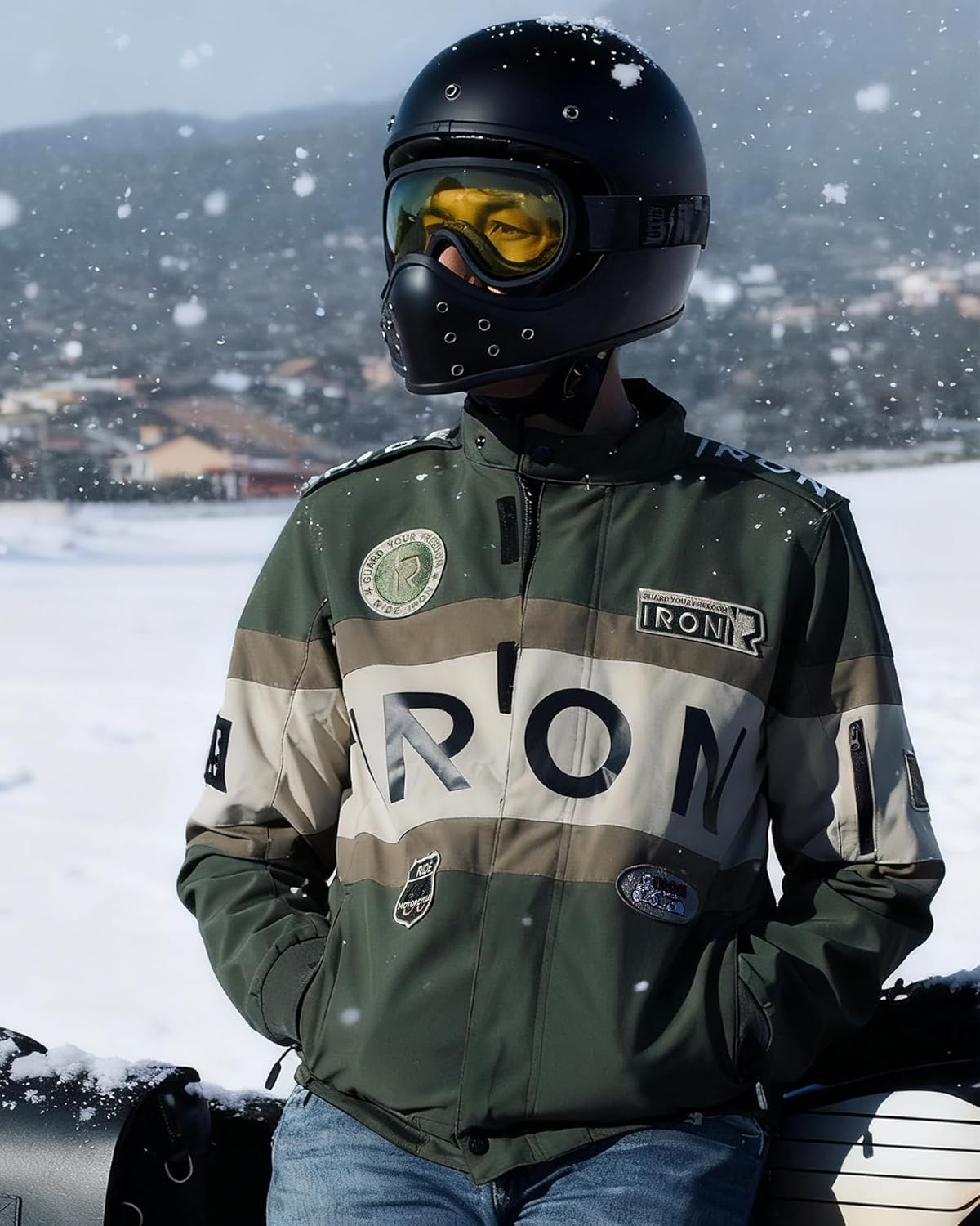 Thumbnail 2 de RIDEIRON Giacca Moto Uomo con Protezioni CE, 4 Stagioni e fodera termica rimovibile (M-XXL)