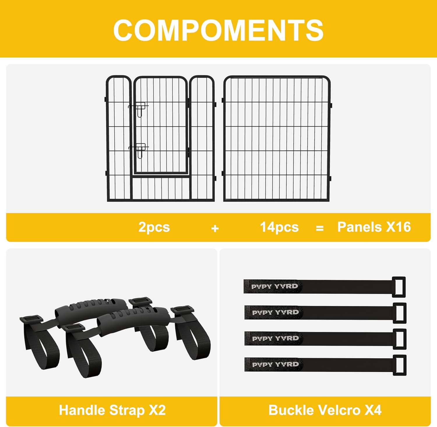 Detalle 2 de Pvpy Yvrd Dog Playpen, 32-Inch