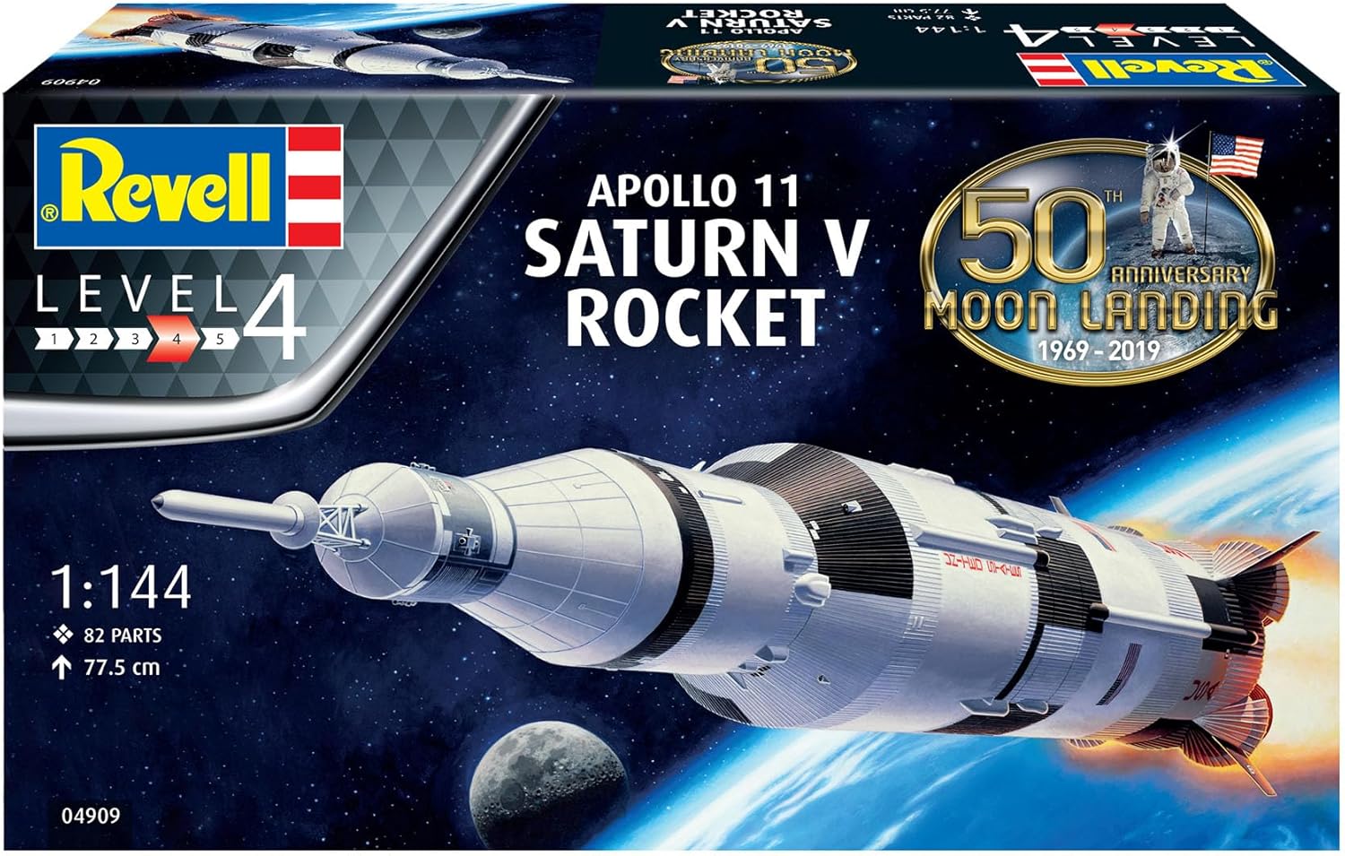 Thumbnail 1 de Revell 04909 Maquette Saturn V – Kit plastique à monter et peindre (82 pièces, longueur une fois assemblé 76,2 cm)