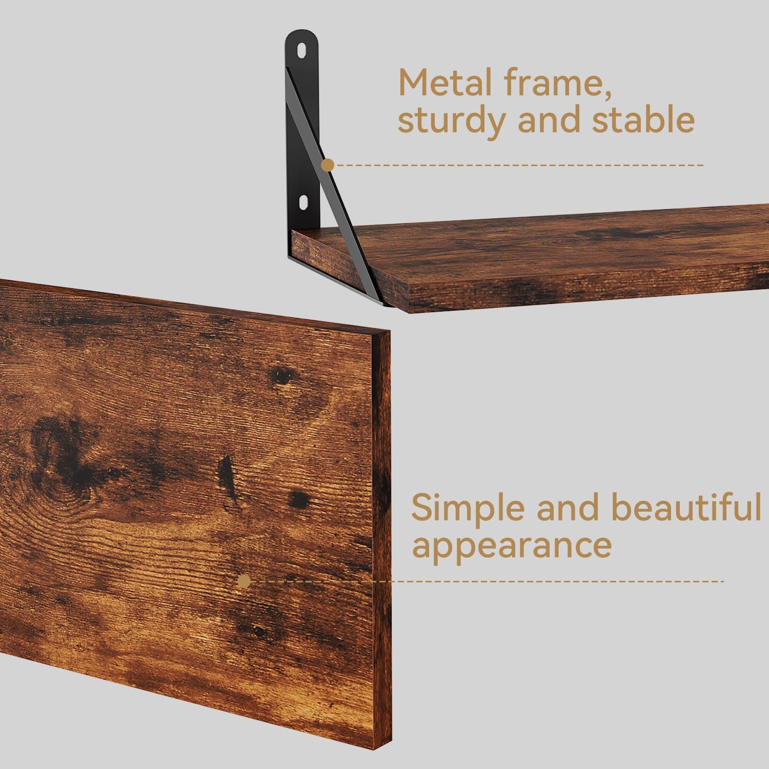 Thumbnail 3 de IBUYKE Deep Floating Shelves for Wall, 8 Inch Deep — Set of 2 (16W x 8D)
