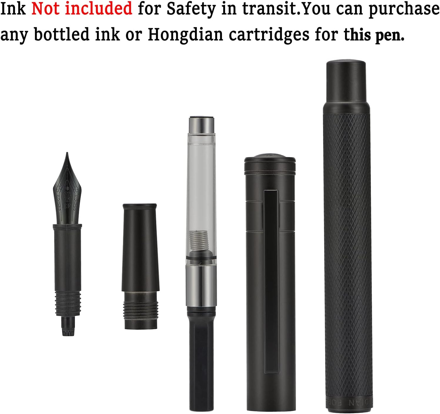 Thumbnail 4 de Black Forest Fountain Pen Bent Nib Calligraphy Fude Pen by Hongdian