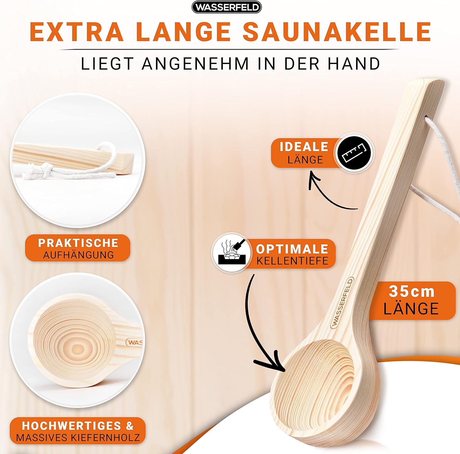 Detalle 2 de WASSERFELD Sauna Eimer Set 4 L đȘ”