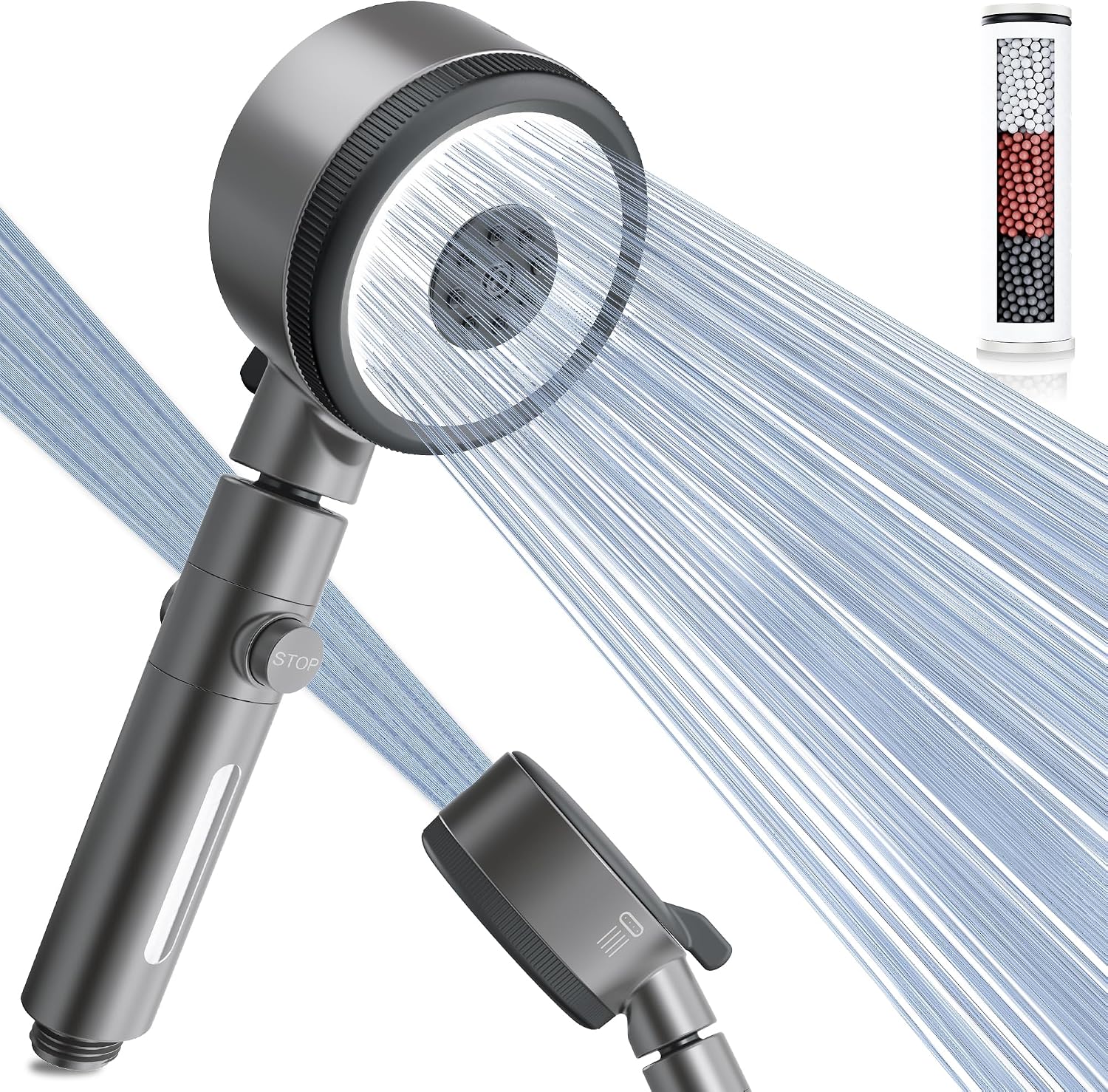 Detalle de Magichome Hard Water Filter Shower Head 6‑mode