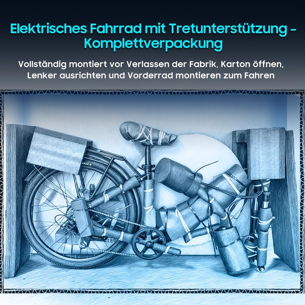 Thumbnail 5 de nakxus 26T1 Elektrofahrrad – 26 Zoll, 36V 18.2Ah Akku, 250W Motor, 7-Gang, IPX5, 90–130 km Reichweite