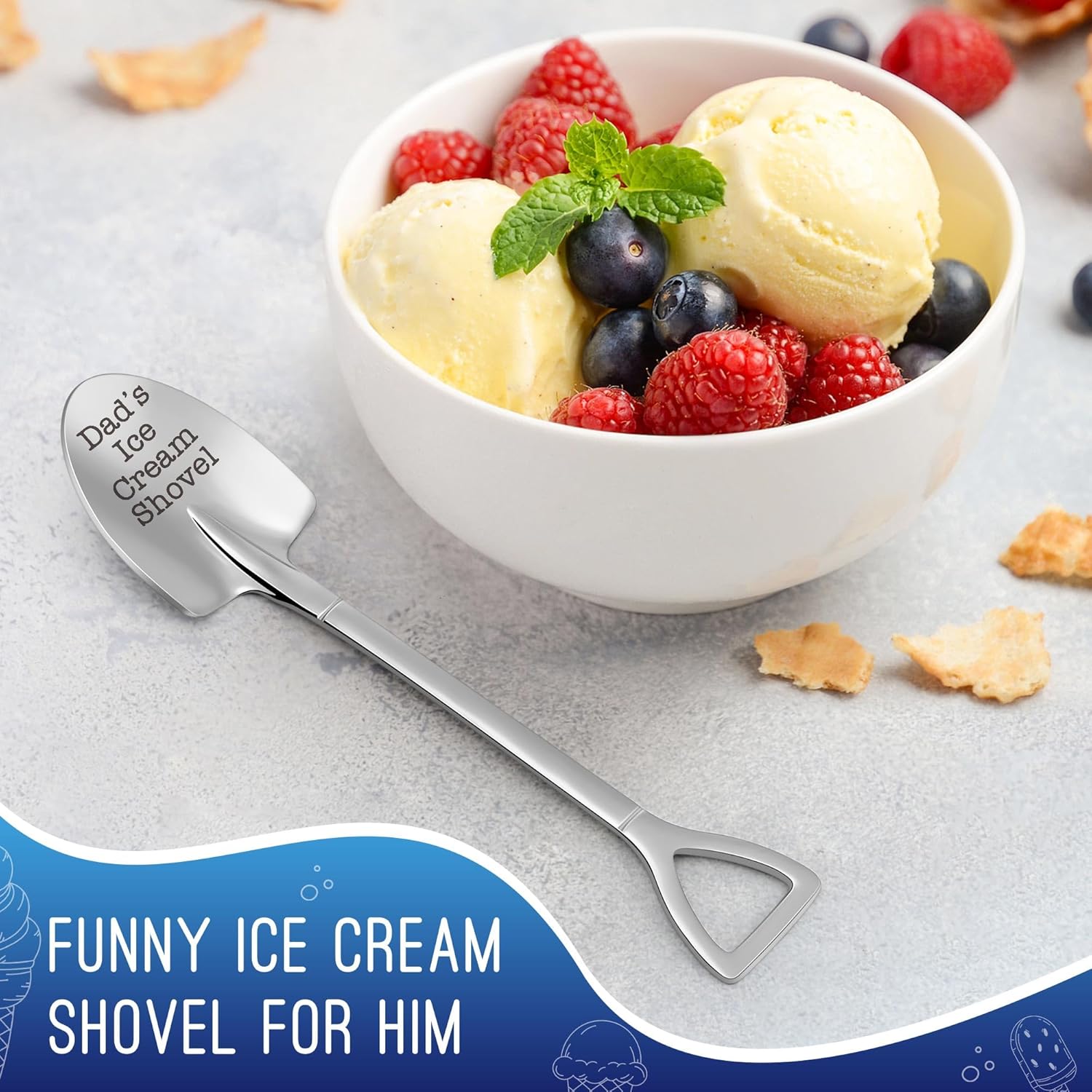 Detalle de Dad's Ice Cream Shovel: A Funny, Practical Gift for Dad, Grandpa, or Father-in-Law