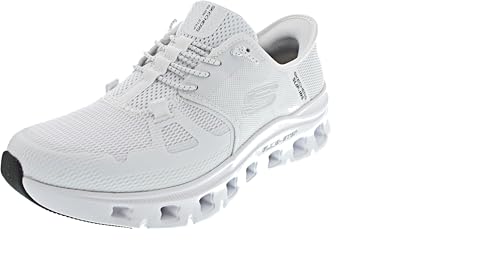Detalle 2 de Skechers Glide-Step Pro Herren-Turnschuhe, White Mesh/Hotmelt, EU 42