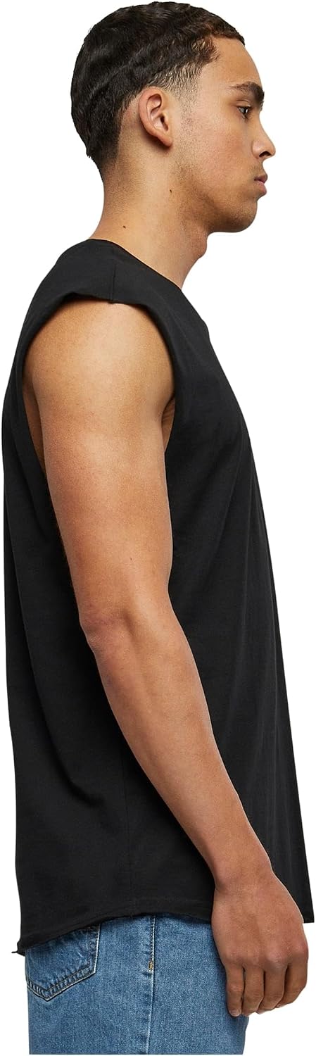 Detalle de Urban Classics Herren Open Edge Sleeveless Tee – Ärmelloses Shirt für Streetwear & Training