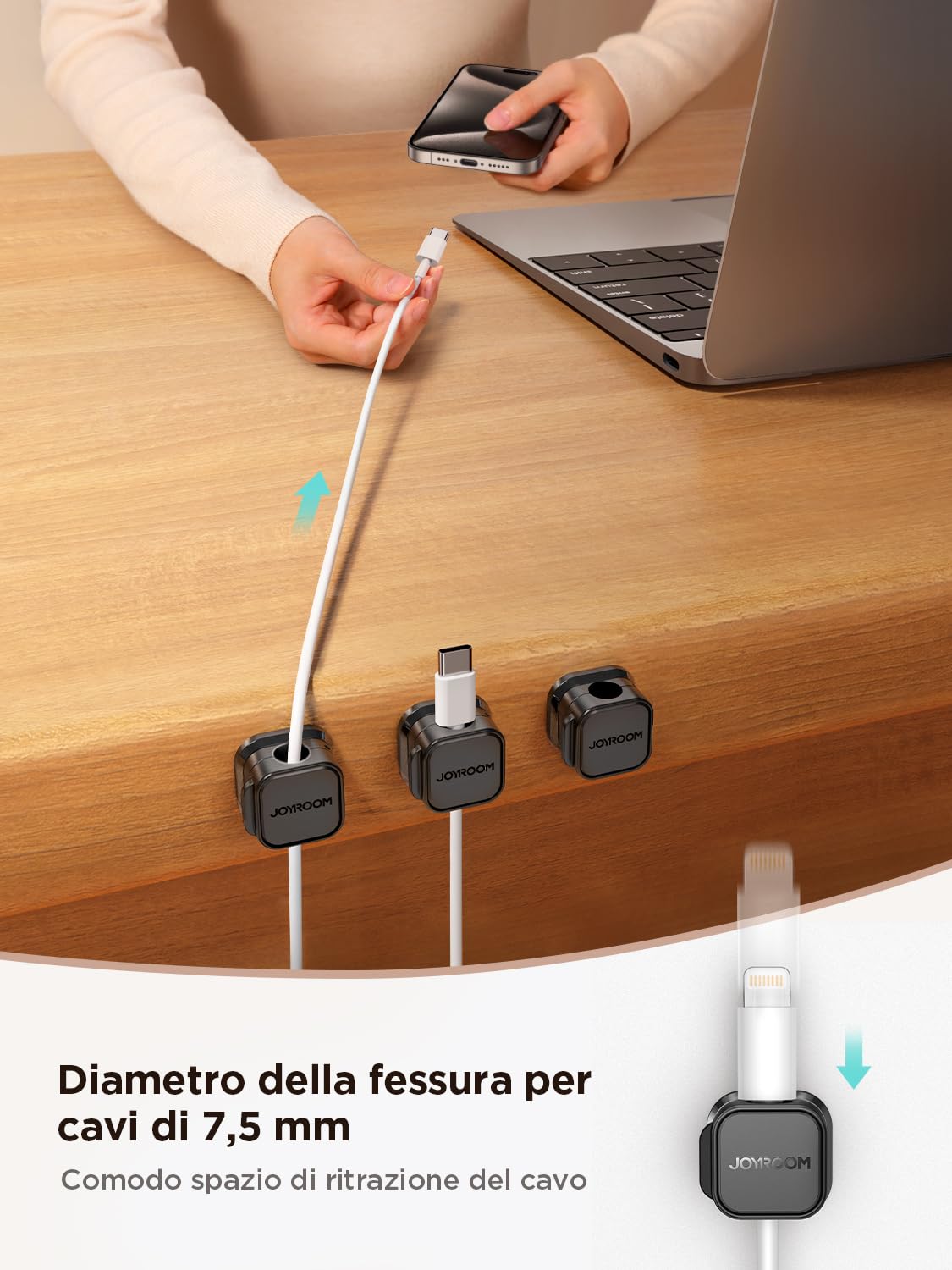 Thumbnail 2 de JOYROOM 12 Clip Cavi Magnetiche Organizzatori