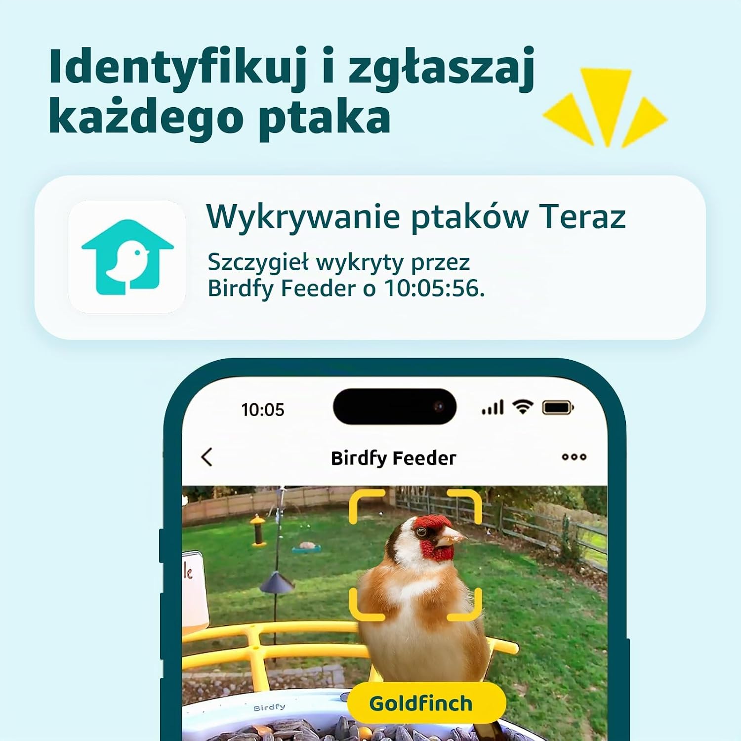 Detalle de NETVUE EAMZ-4061-LSPB karmnik dla ptaków z kamerą 1080p i panelem słonecznym