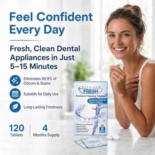 Thumbnail 3 de Retainer Fresh Retainer Cleaner Tablets 120 Tablets – Minty Fresh, 4-Month Supply