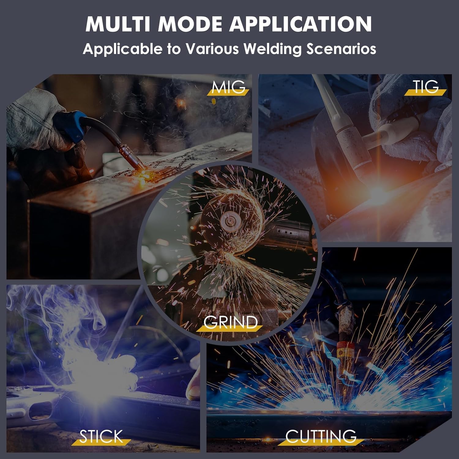 Thumbnail 6 de MIGVAN Auto-Darkening Welding Helmet (True Color), Large Viewing, Solar/Rechargeable Battery Powered