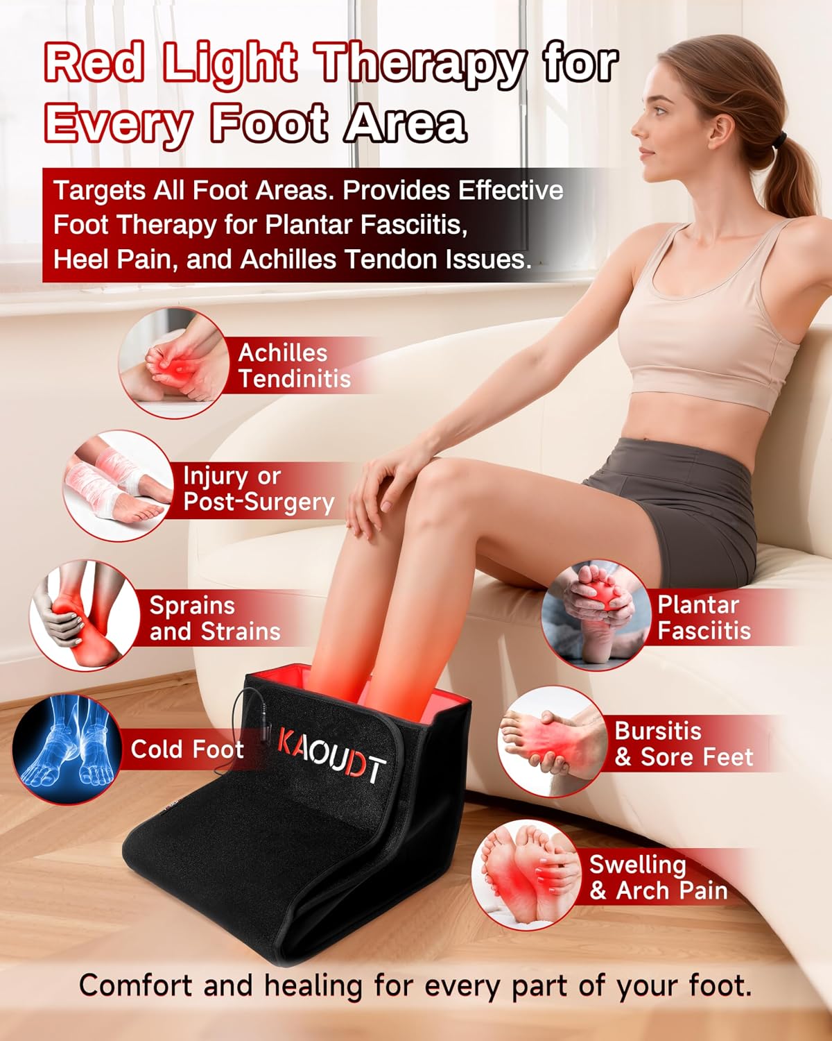 Thumbnail 3 de Kaoudt Medical Grade Red Light Therapy for Feet – Dual-Wavelength 660nm/850nm with Full-Foot Coverage