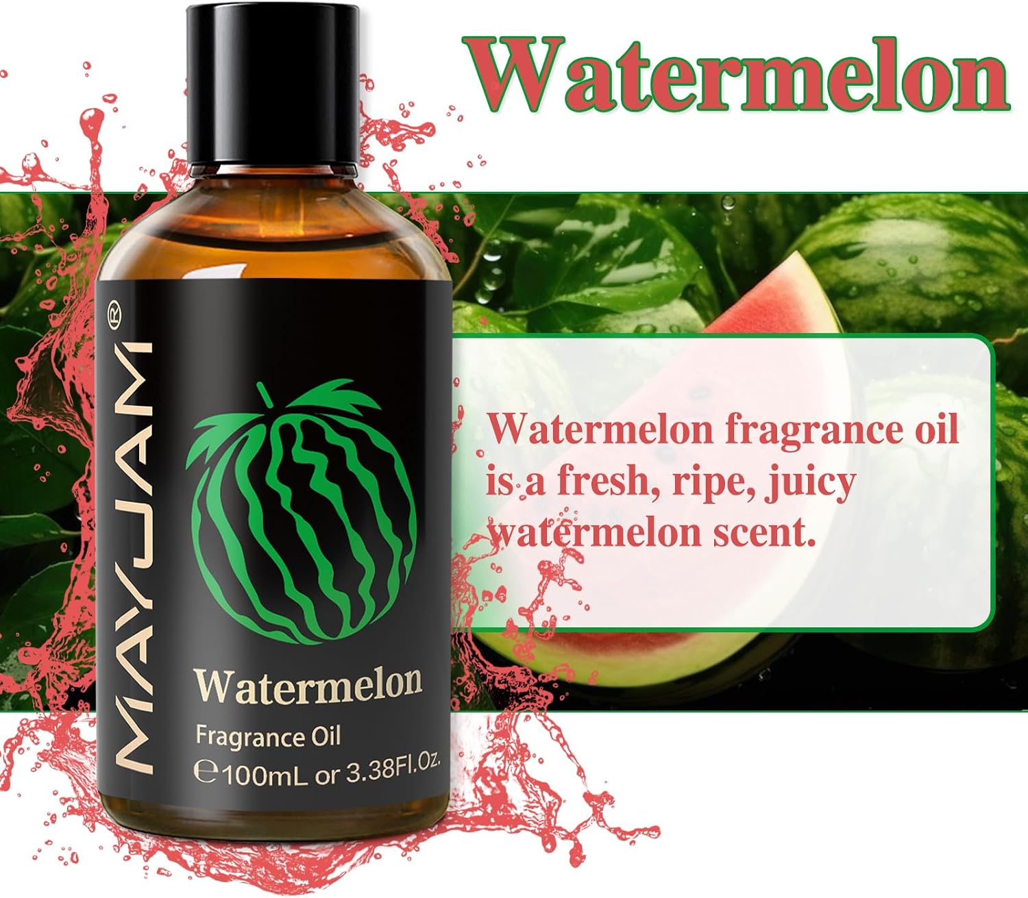 Detalle 2 de MAYJAM Watermelon fragrance oil, 100 mL