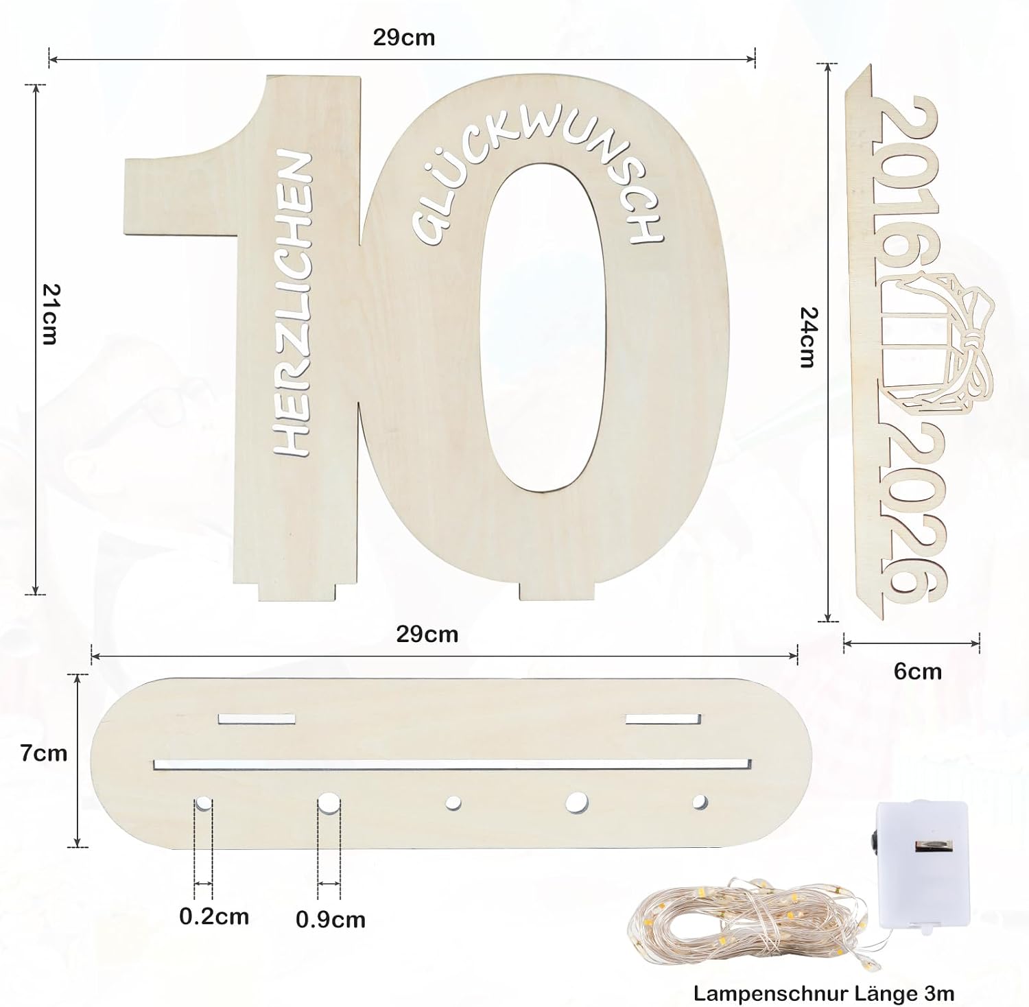 Detalle 2 de Seutgjie Deko 10 Geburtstag Geldgeschenk