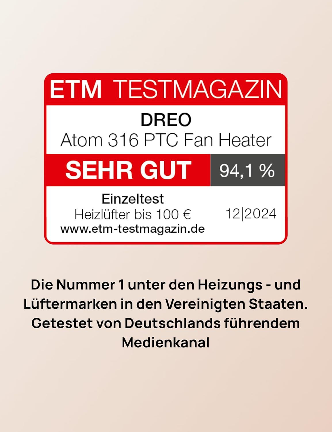 Detalle 2 de Dreo Heater 316 1500W Heizlüfter mit Thermostat